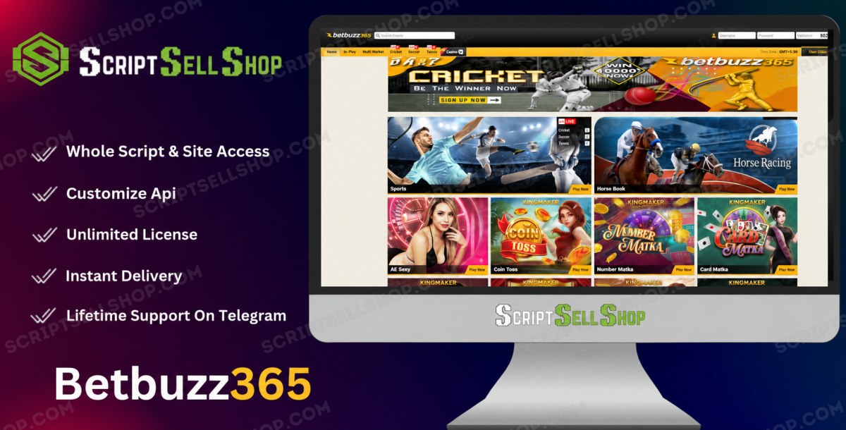 Betbuzz Exchange Betting Site Script Source Code — Betting Site Script — Script Sell Shop Ltd